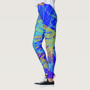 Leggings Blue Pastel Abstract