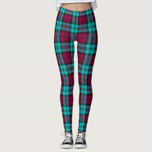 Leggings Blue Red Campbell Tartan Blackwatch Plaid
