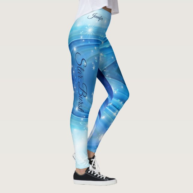 Leggings Blue Star Burst Rungings Pantalons d'exercice (Droite)