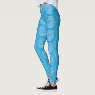 Leggings Blue Swirl