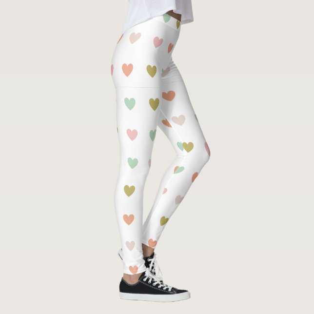 Leggings Blue Yellow Heart Girly tendance Yoga tendance (Droite)