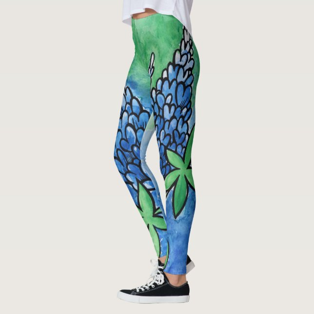 Leggings Bluebonnets du Texas (Gauche)