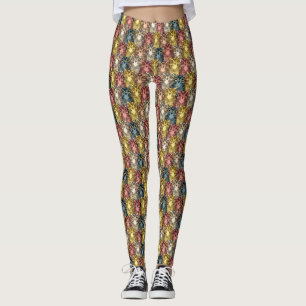 Leggings Boho coloré Boodland Owl Motif
