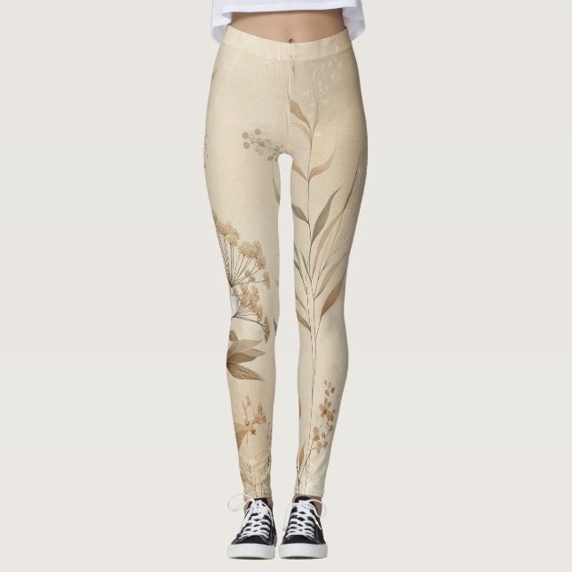 Leggings Boho floral vintage Delicate (Devant)