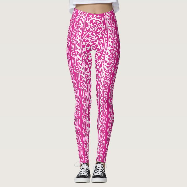 Leggings Boho Mandala Flower & Leaf été (Devant)