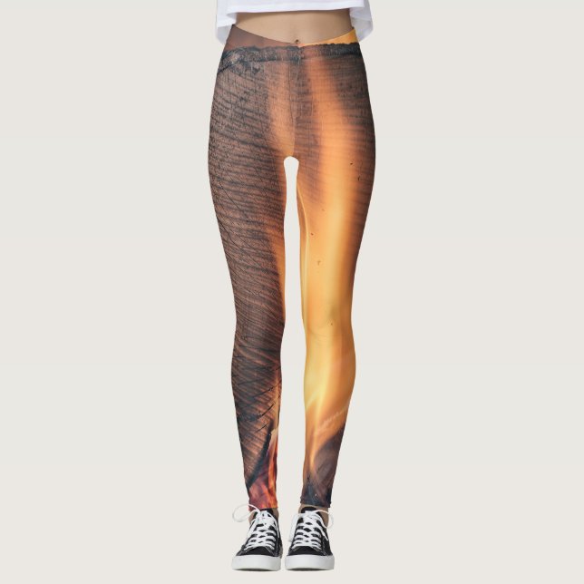 Leggings Bois au feu (Devant)