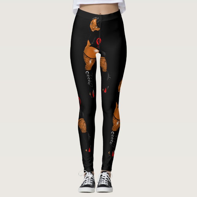 Leggings Bois d'ébène mince et collection du m (Devant)