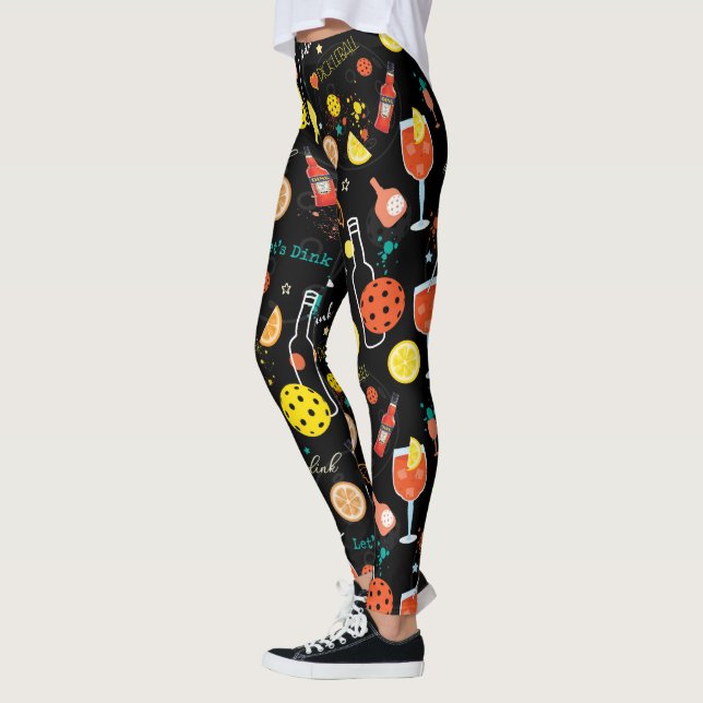 Leggings Boissons de boisson et de 🍾 🥂 - pickball (Gauche)
