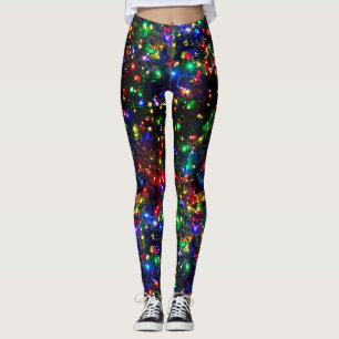 Leggings Bokeh Lumières colorées Festin Amusement lumières
