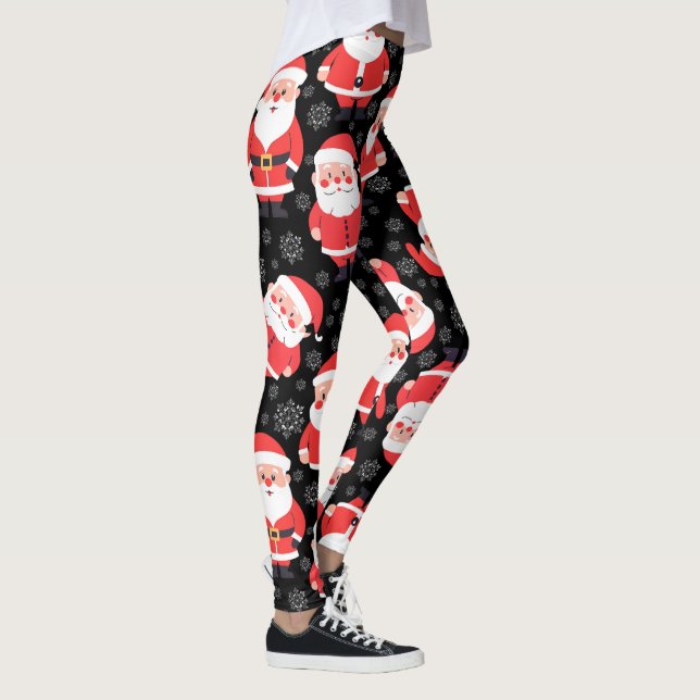 Leggings Bold Santa Claus Black Novelty Party (Droite)