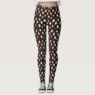 Leggings Bonbon éffrayant d'araignées fantômes d'Halloween