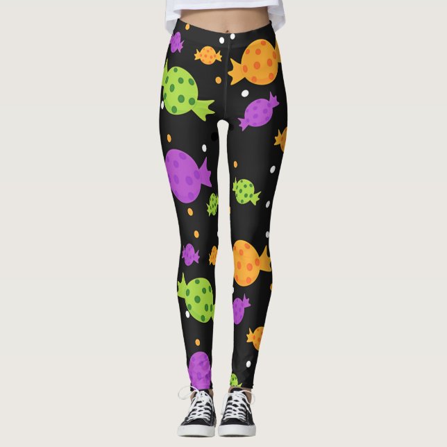 Leggings Bonbon sucré d'Halloween (Devant)