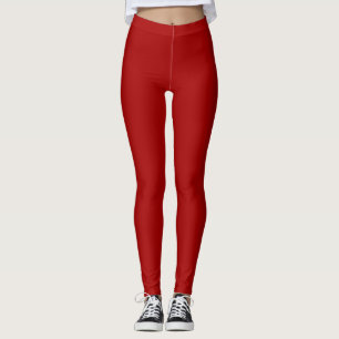 Leggings Bonbons foncés Pomme rouge couleur solide