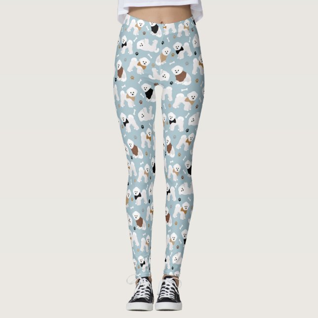Leggings Bones et pattes Bichon Frise (Devant)
