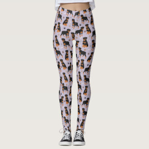 Leggings Bones et pattes de chien Rottweiler