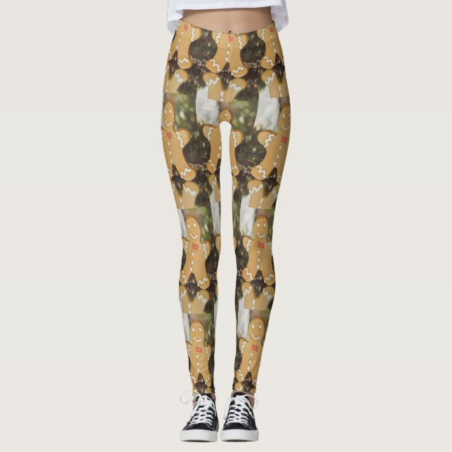 Leggings Bonhomme en pain d'épice de Noël (Devant)