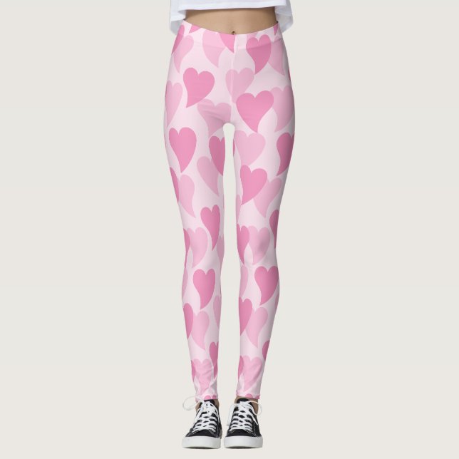 Leggings Bons Coeurs Motif sans couture (Devant)