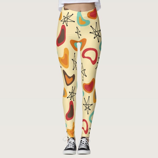Leggings Boomerangs et étoiles (Devant)