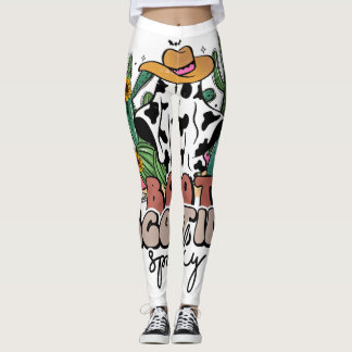 Leggings Boot Scootin_ Éffrayant, Halloween de l'Ouest, Pay