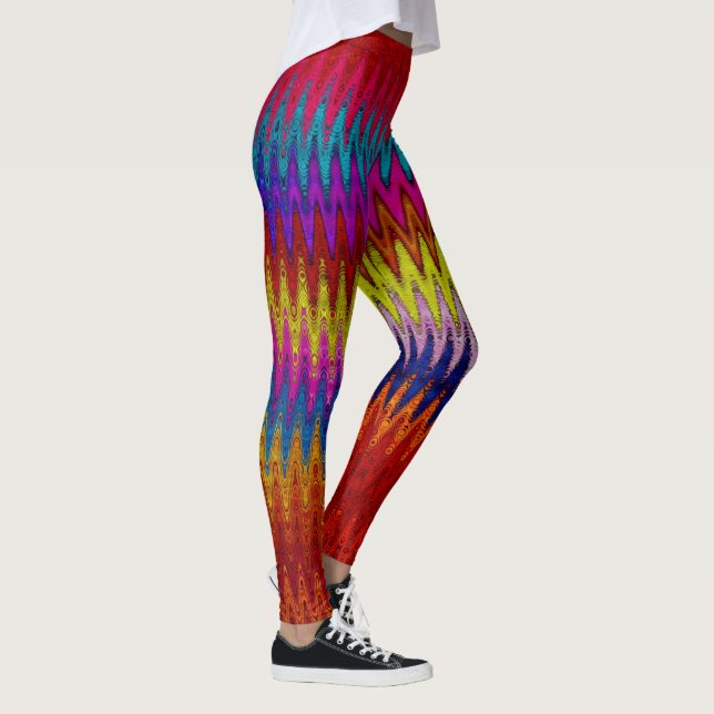 Leggings Bootyliscious Liquid Peinture arc-en-ciel Cravate  (Droite)