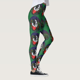 Leggings Bordure Collie Noël