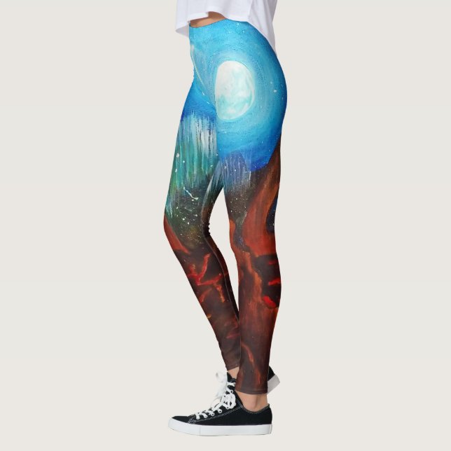 Leggings Borealis de l'aurore d'imaginaire, lumières du (Gauche)