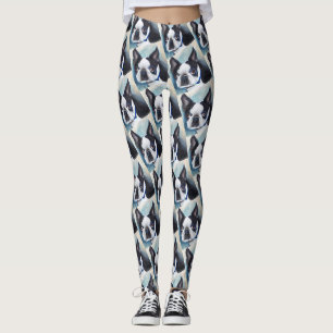 LEGGINGS BOSTON NOIR ET BLANC TERRIER
