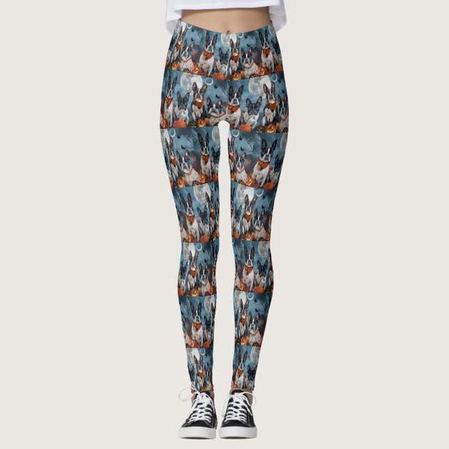 Leggings boston terrier Halloween Éffrayant (Devant)