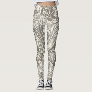 Leggings Bot floral à fleurs à boutons de William Morris Ba