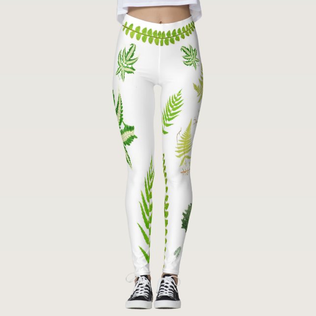 Leggings Botanique British Ferns Design (Devant)