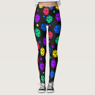 Leggings Boules de Pickleball colorées 