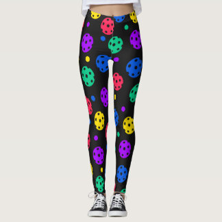 Leggings Boules de Pickleball colorées 