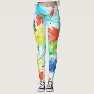 Leggings Bouquet de la mode orchidée