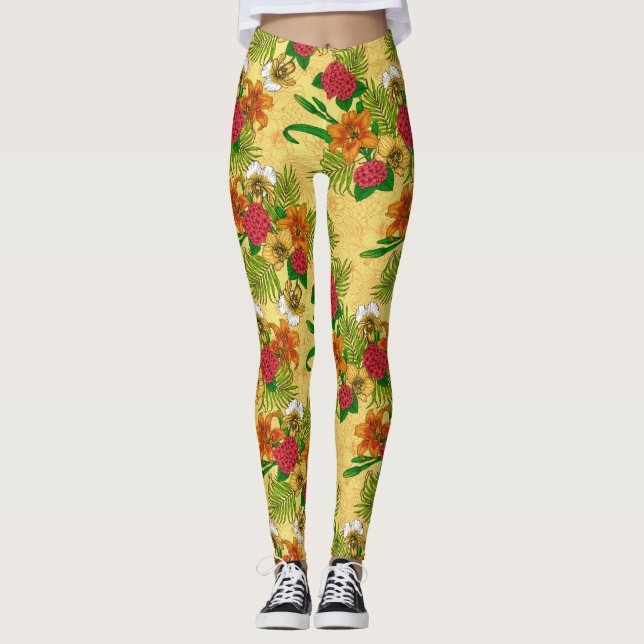 Leggings Bouquet tropical (Devant)