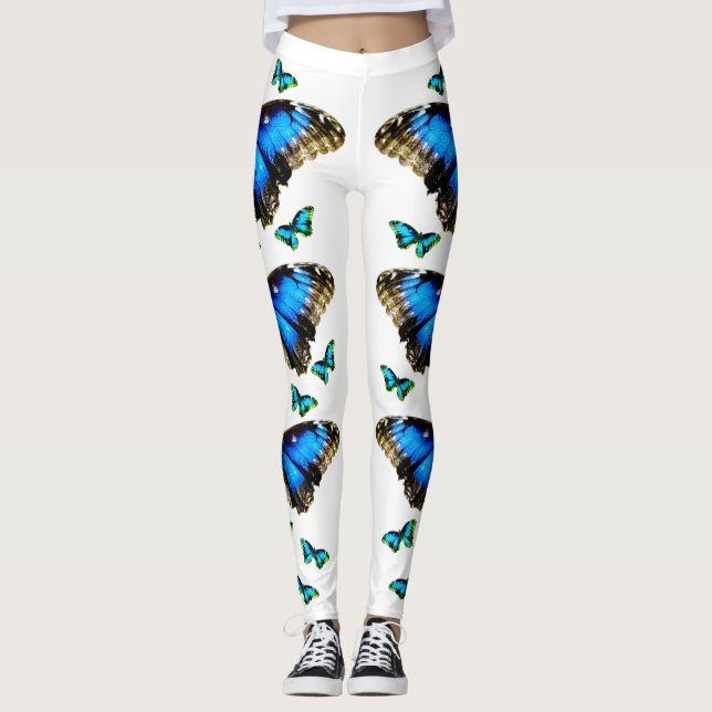Leggings Bouton bleu - Longueur totale des pattes (Devant)