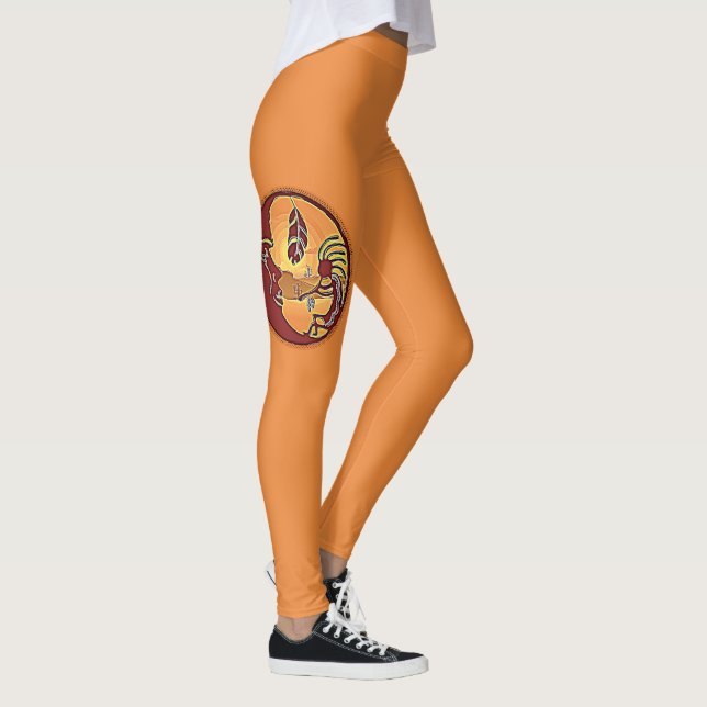 Leggings Bouton paysage - Plume de lune Kokopelli 1 (Droite)