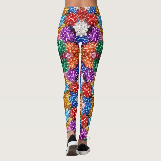 Leggings Boutons cadeau colorés partie présenter arc (Dos)