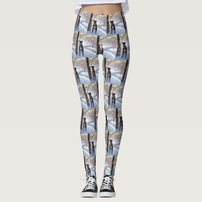Leggings Boxe Laisser Neige Noël (Devant)