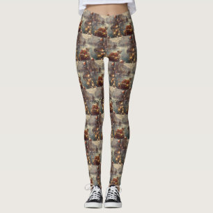 Leggings Boxer Christmas Festive Voyage