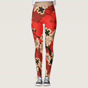 Leggings Branche de cerisier japonais : élégant