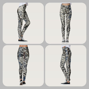 Leggings Branches Givrées Arbre d'Hiver Photographie de la