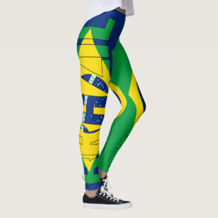 Leggings Brésil Drapeau couleurs Patriotique