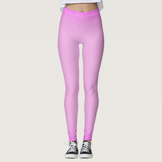 Leggings Brillant rose simple (Devant)