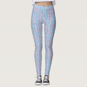Leggings briques bleues