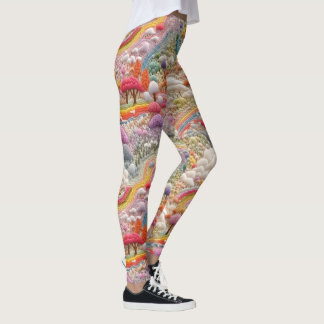 Leggings brodés de la Vallée Magique - mignonette