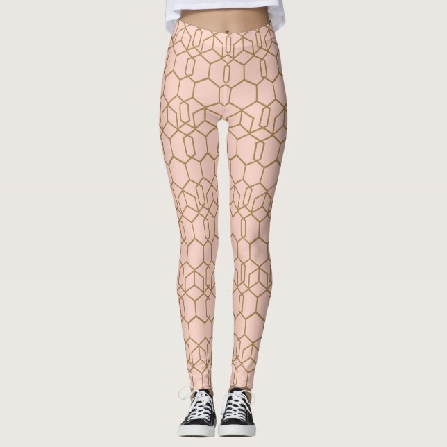 Leggings Brosse et or Boho moderne Boho Glam géométrique (Devant)