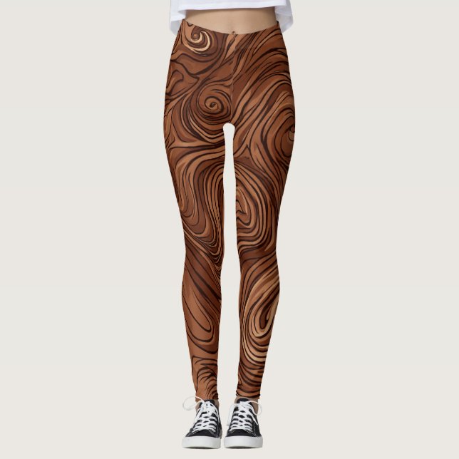 Leggings Brown - Élégants, Confortables et polyval (Devant)