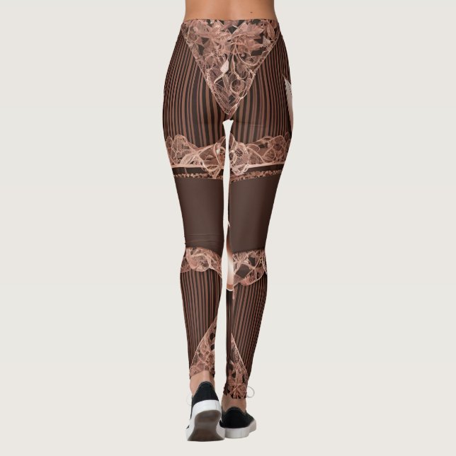 Leggings Brown Lingerie Glaze IA art (Dos)
