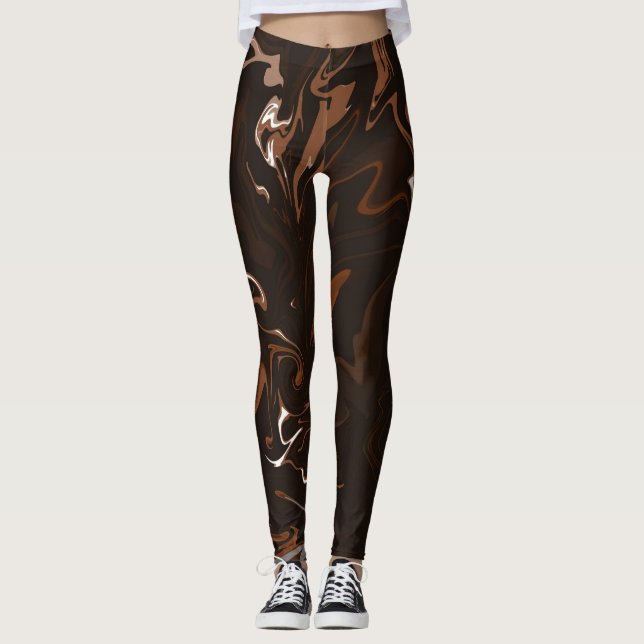 Leggings Brown, noir et gris (Devant)