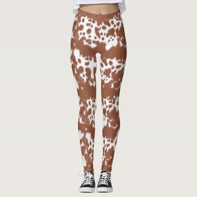 Leggings Brown spotted cow hide (Devant)
